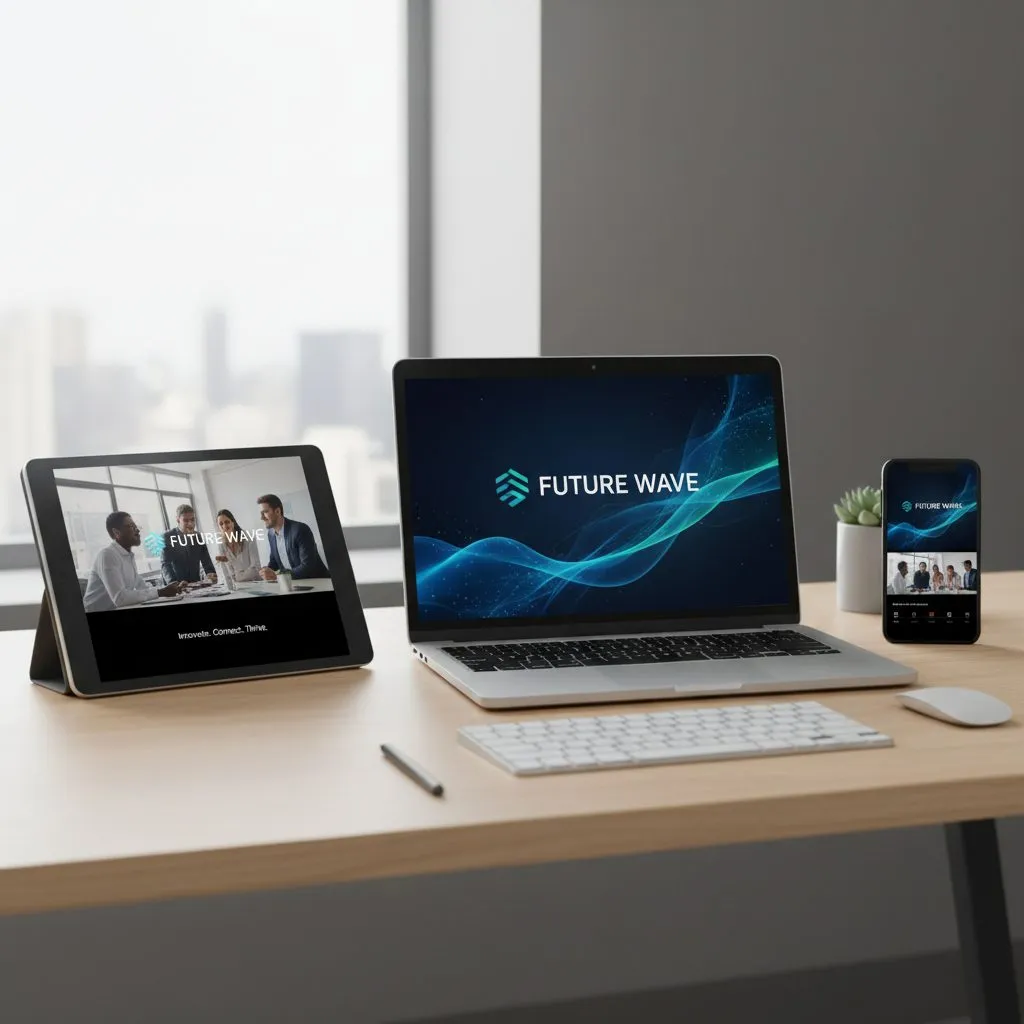 Contenu vidéo affiché sur différents appareils laptop tablette smartphone