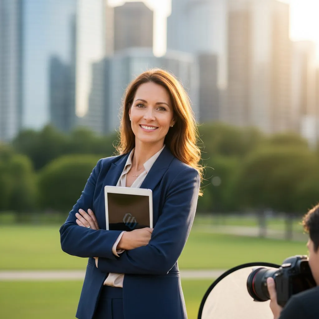 Professionnel en séance photo de personal branding